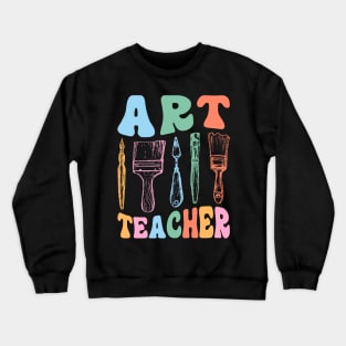 Art Teacher Retro Crewneck Sweatshirt